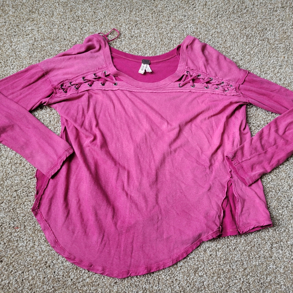 We The Free Pink Ruffled Blouse - Picture 4 of 11